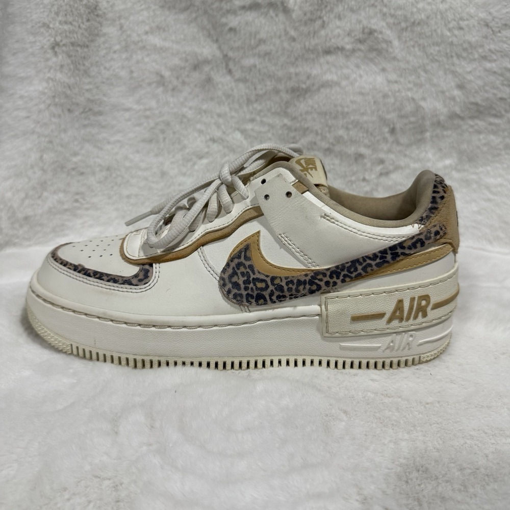 Nike Air Force 1 Shadow White Leopard Animal Print C10919-120 - Picture 2 of 12